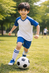 スポーツしている少年